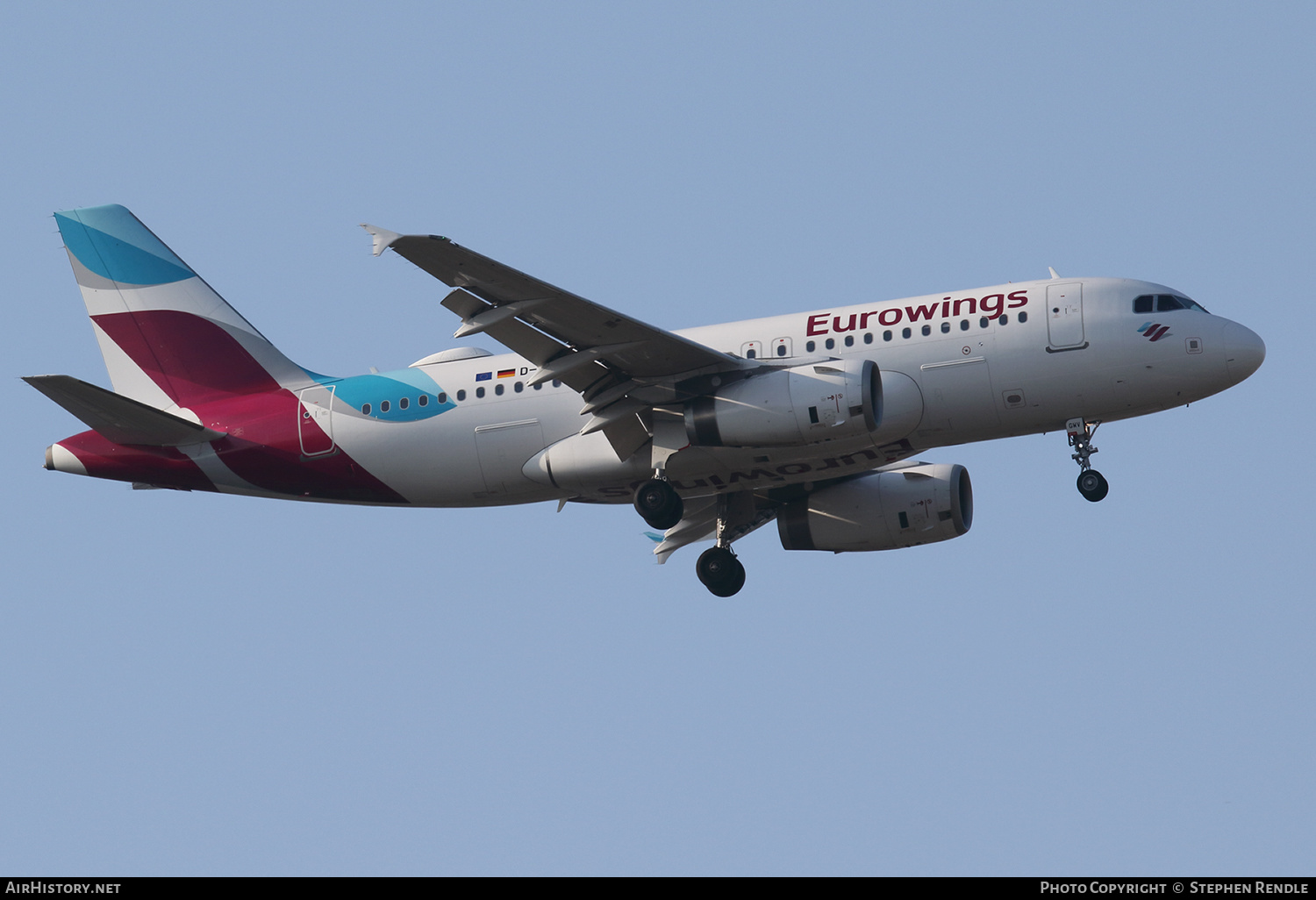 Aircraft Photo of D-AGWV | Airbus A319-132 | Eurowings | AirHistory.net #432986