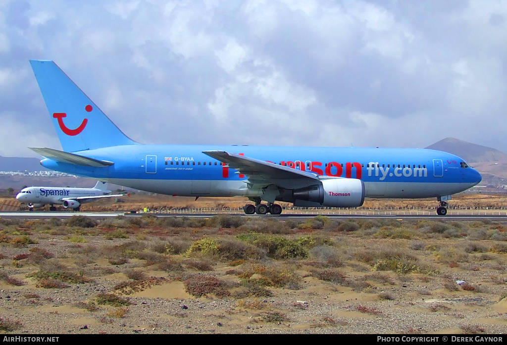 Aircraft Photo of G-BYAA | Boeing 767-204/ER | Thomsonfly | AirHistory.net #433087