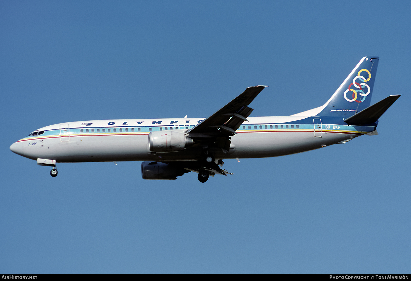 Aircraft Photo of SX-BKF | Boeing 737-484 | Olympic | AirHistory.net #433144