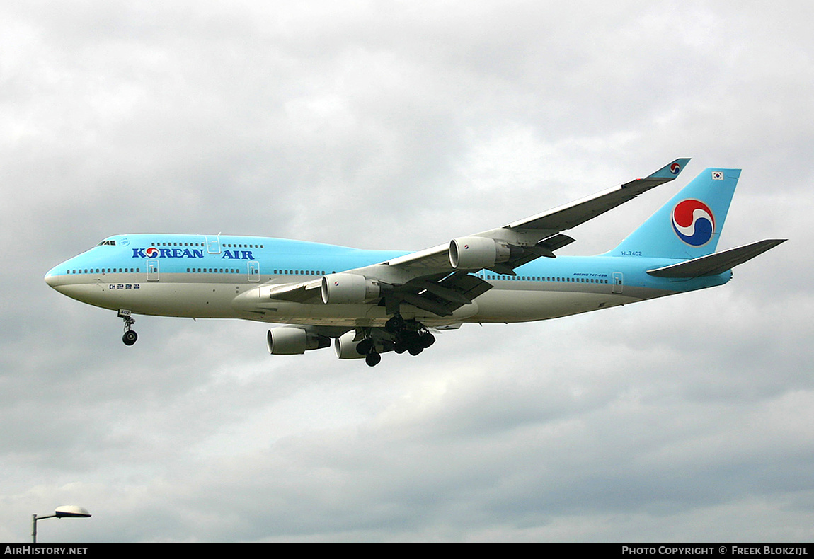 Aircraft Photo of HL7402 | Boeing 747-4B5 | Korean Air | AirHistory.net #433151