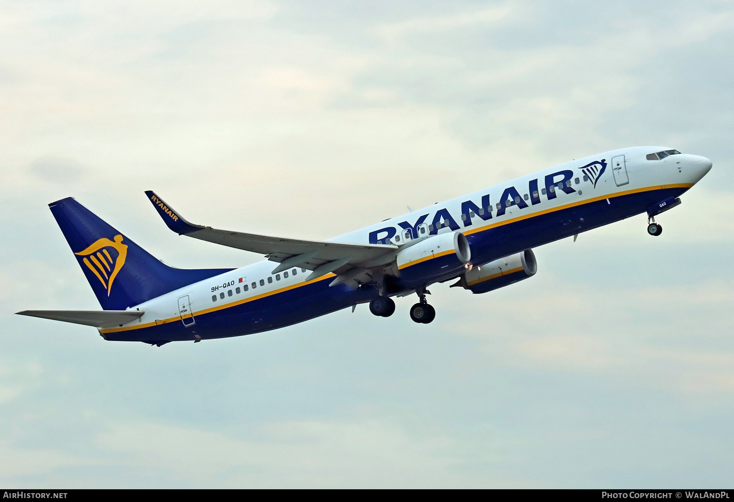 Aircraft Photo of 9H-QAO | Boeing 737-8AS | Ryanair | AirHistory.net #433438
