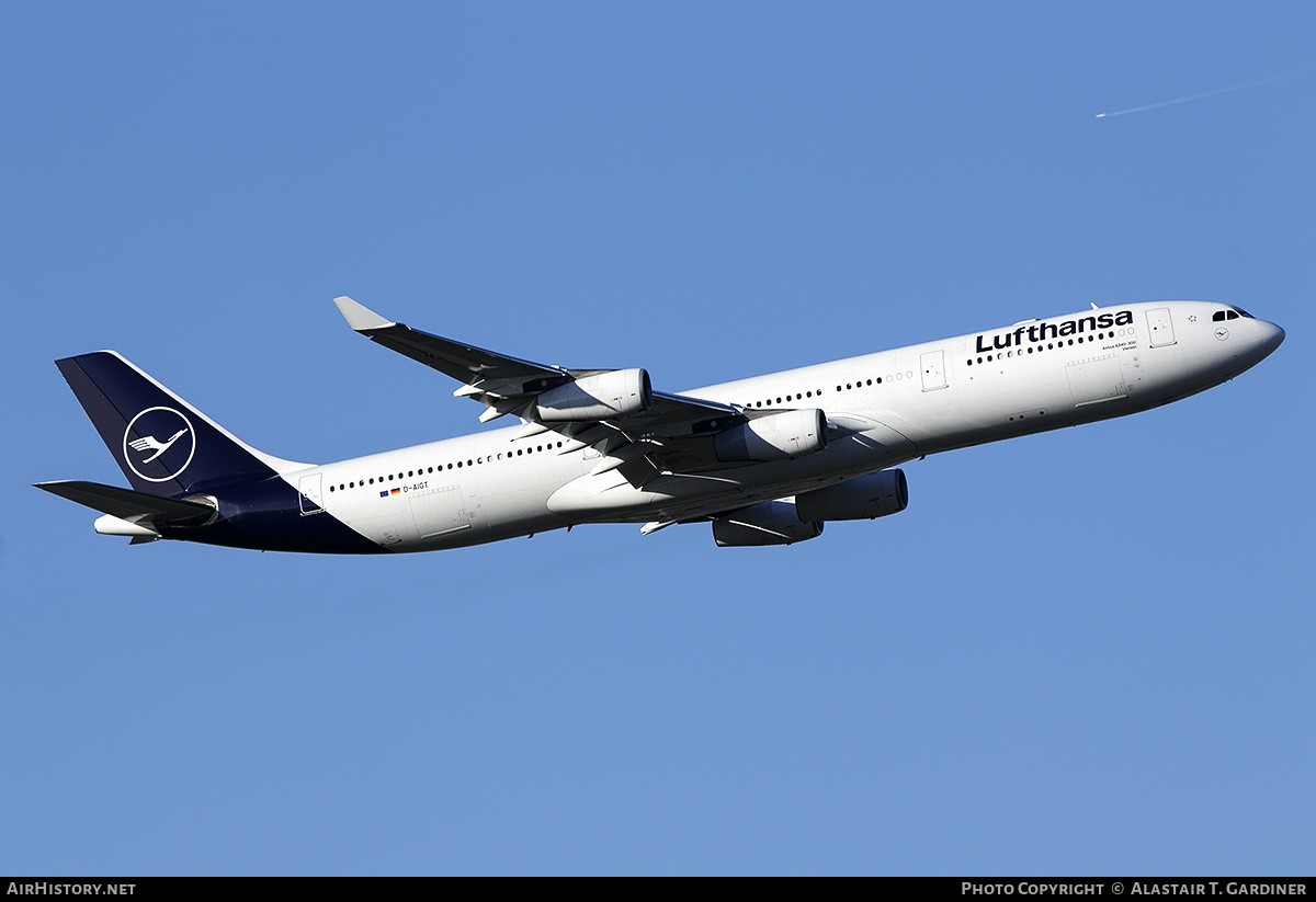 Aircraft Photo of D-AIGT | Airbus A340-313X | Lufthansa | AirHistory.net #433662