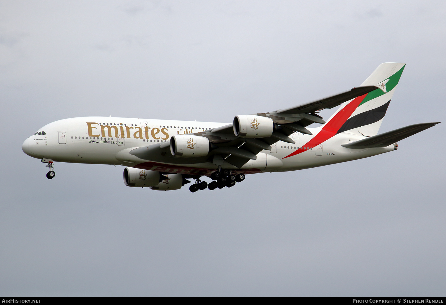 Aircraft Photo of A6-EVC | Airbus A380-842 | Emirates | AirHistory.net #433715