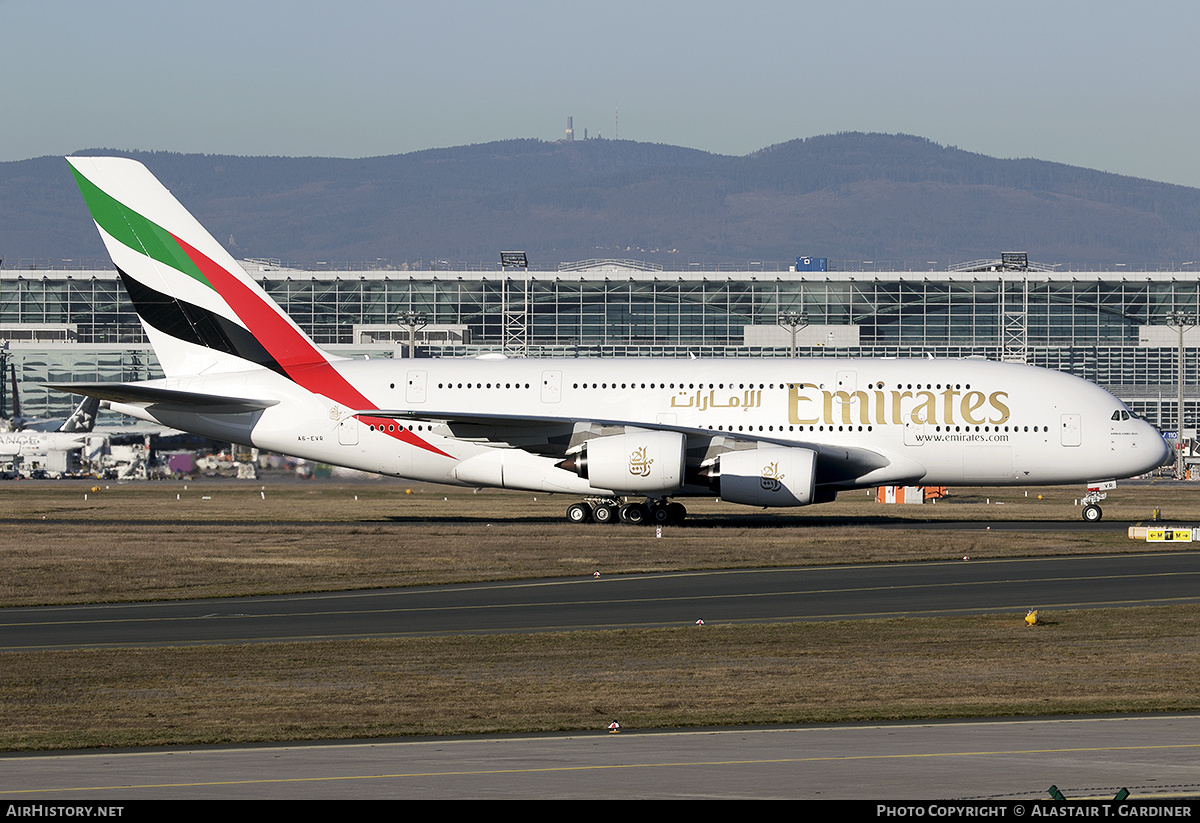 Aircraft Photo of A6-EVR | Airbus A380-842 | Emirates | AirHistory.net #433778