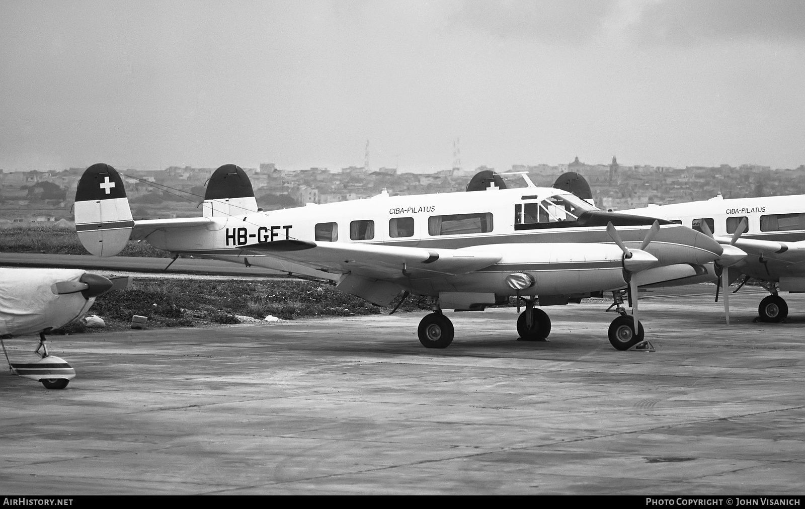 Aircraft Photo of HB-GFT | Beech C-45G Expeditor/Tri-Gear | CIBA-Pilatus Aerial Spraying Company | AirHistory.net #433849