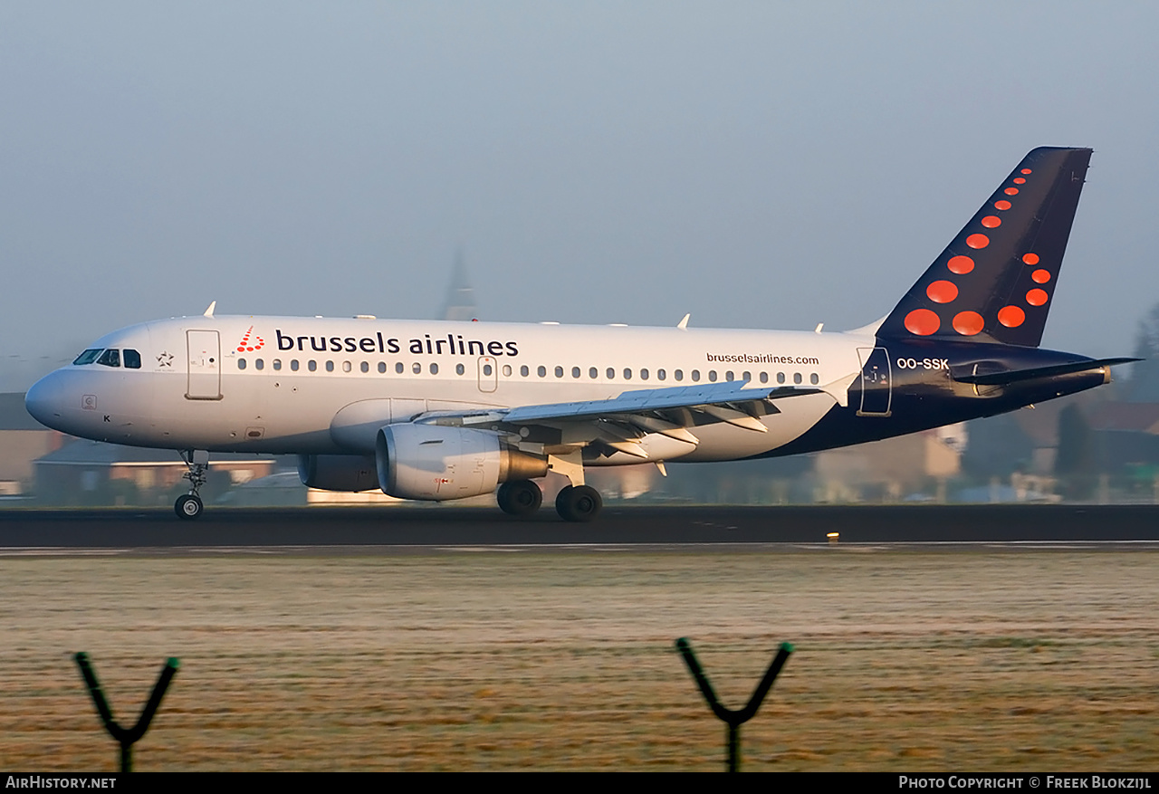 Aircraft Photo of OO-SSK | Airbus A319-112 | Brussels Airlines | AirHistory.net #434575