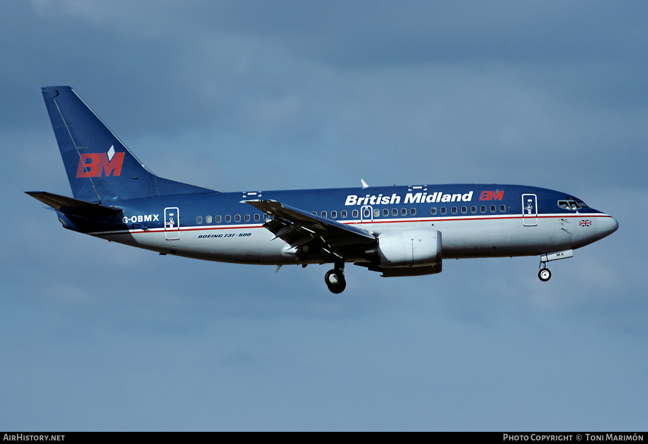 Aircraft Photo of G-OBMX | Boeing 737-59D | British Midland Airways - BMA | AirHistory.net #434624