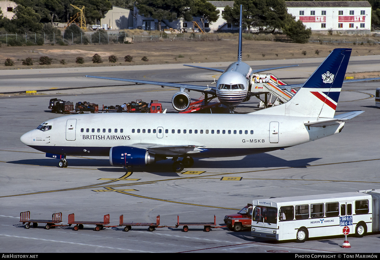 Aircraft Photo of G-MSKB | Boeing 737-5L9 | British Airways | AirHistory.net #434625