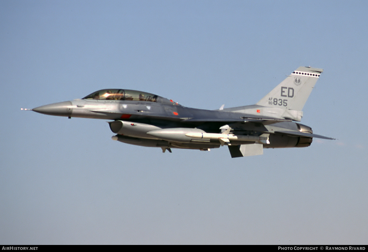 Aircraft Photo of 90-0835 / AF90-835 | General Dynamics F-16DM Fighting Falcon | USA - Air Force | AirHistory.net #434631