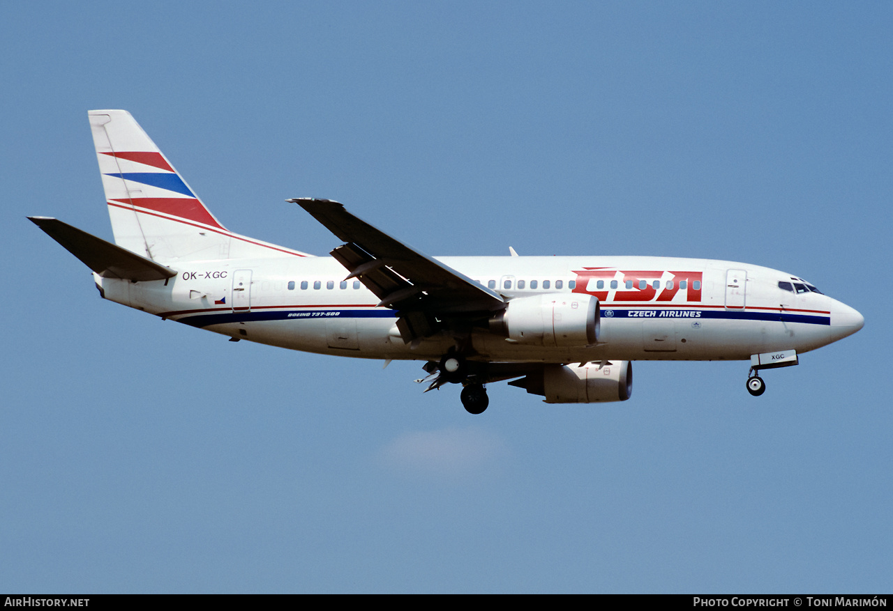 Aircraft Photo of OK-XGC | Boeing 737-55S | ČSA - Czech Airlines | AirHistory.net #434774