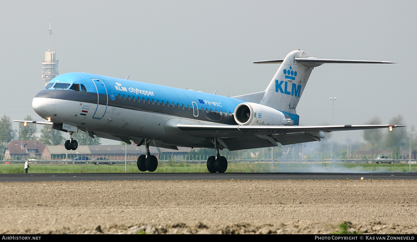 Aircraft Photo of PH-WXC | Fokker 70 (F28-0070) | KLM Cityhopper | AirHistory.net #434812
