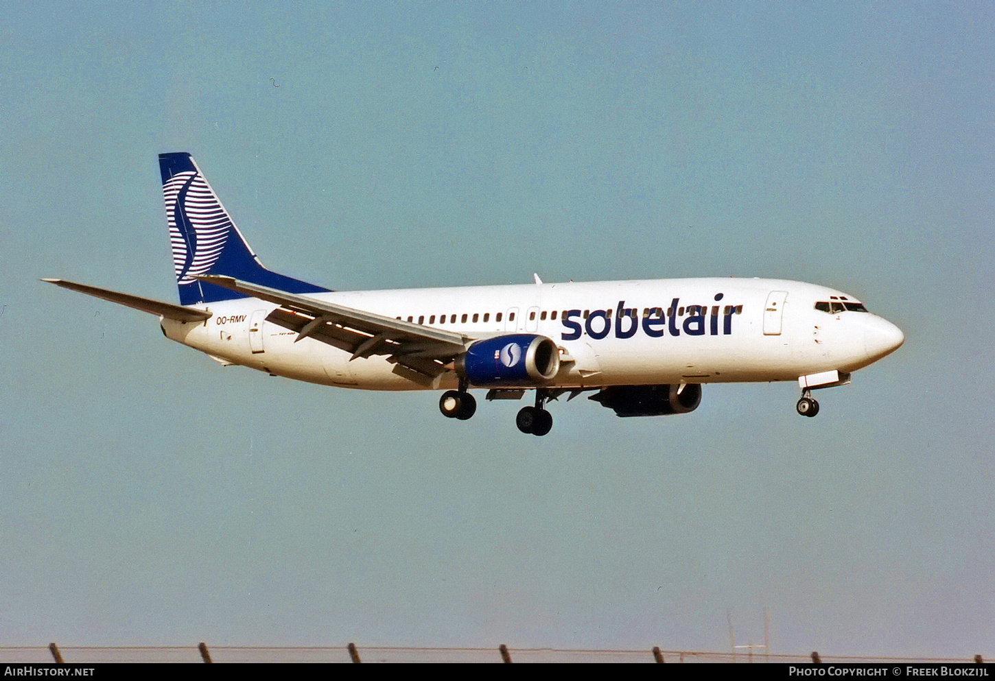 Aircraft Photo of OO-RMV | Boeing 737-408 | Sobelair | AirHistory.net #434865