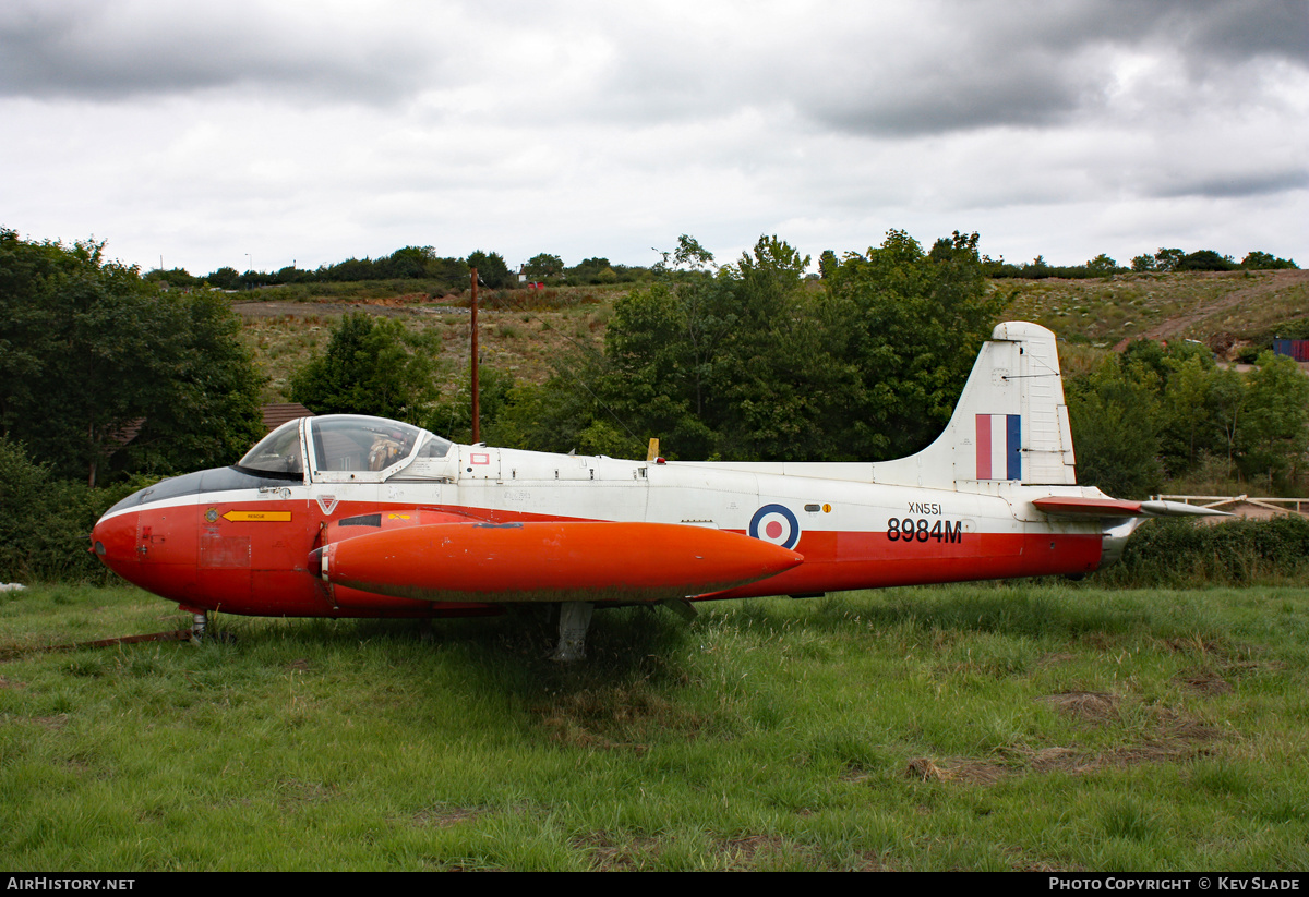 Aircraft Photo of XN551 / 8984M | Hunting P.84 Jet Provost T3A | AirHistory.net #434911