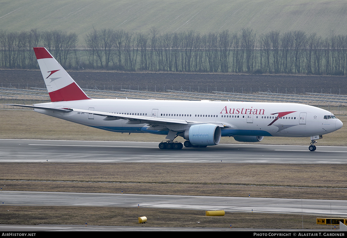 Aircraft Photo of OE-LPC | Boeing 777-2Z9/ER | Austrian Airlines | AirHistory.net #434948