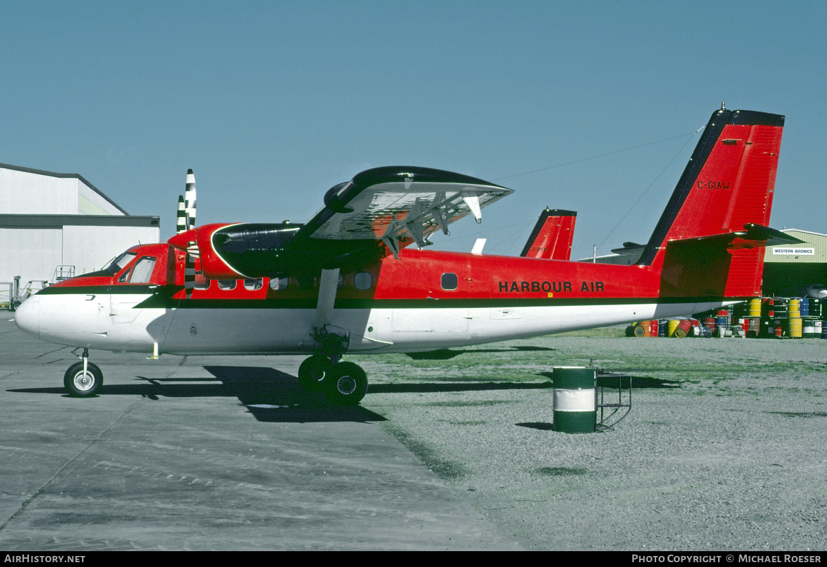 Aircraft Photo of C-GIAW | De Havilland Canada DHC-6-100 Twin Otter | Harbour Air | AirHistory.net #435000