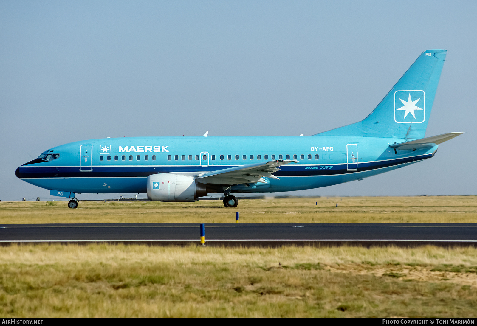Aircraft Photo of OY-APG | Boeing 737-5L9 | Maersk Air | AirHistory.net #435029