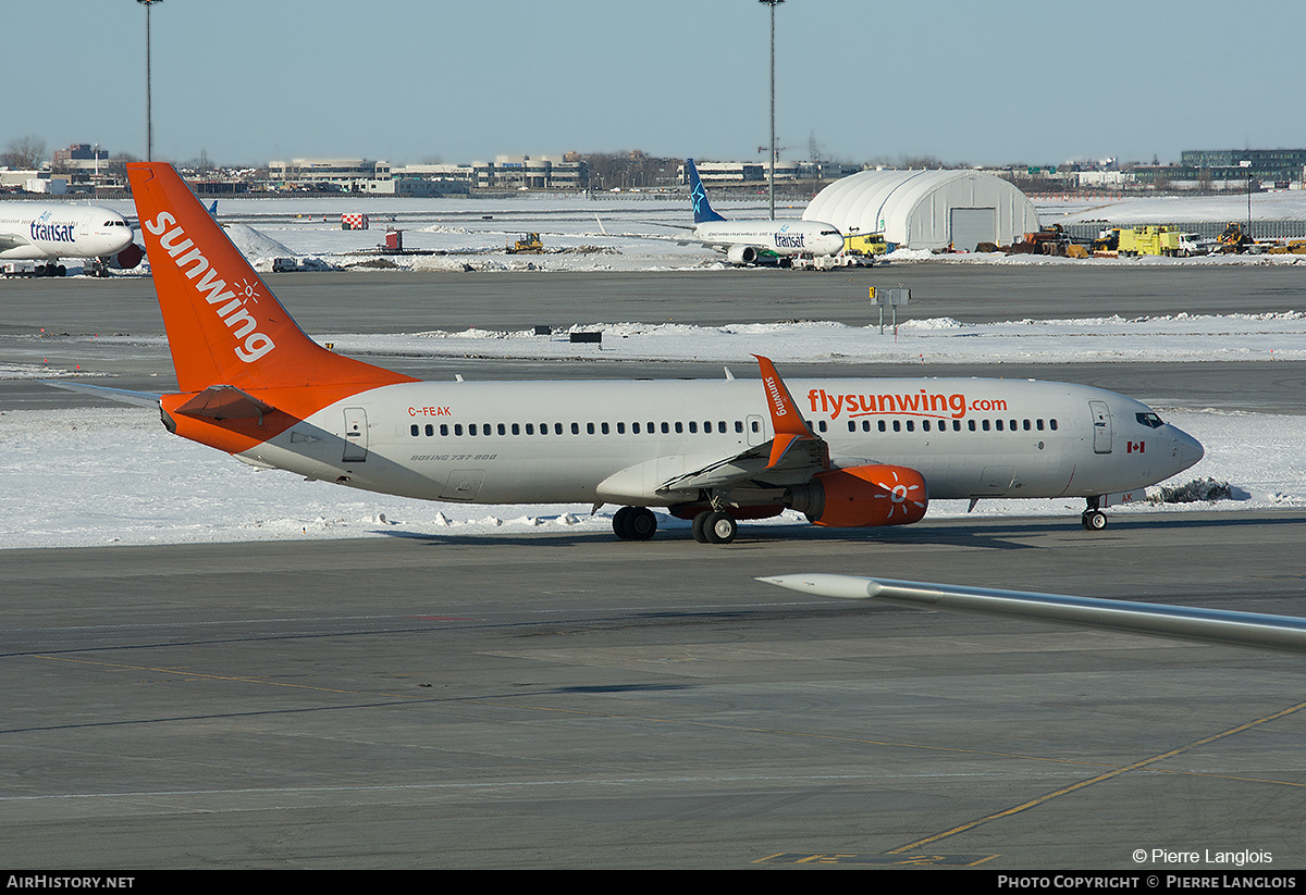 Aircraft Photo of C-FEAK | Boeing 737-86Q | Sunwing Airlines | AirHistory.net #435339
