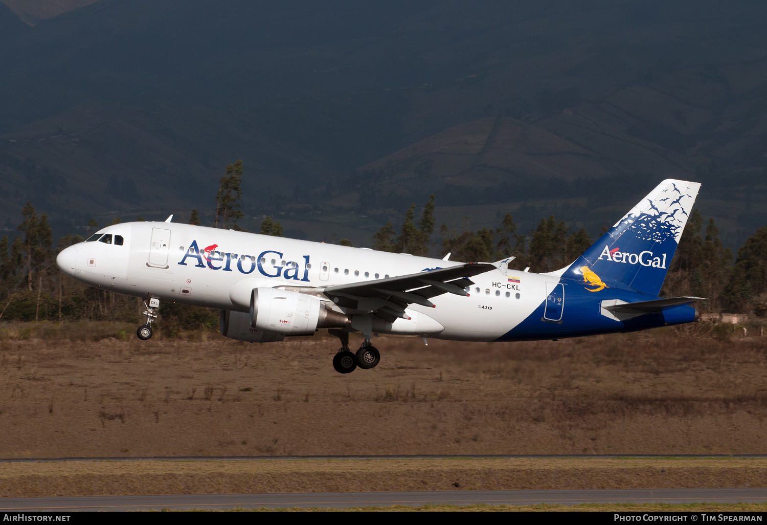 Aircraft Photo of HC-CKL | Airbus A319-112 | AeroGal | AirHistory.net #435532