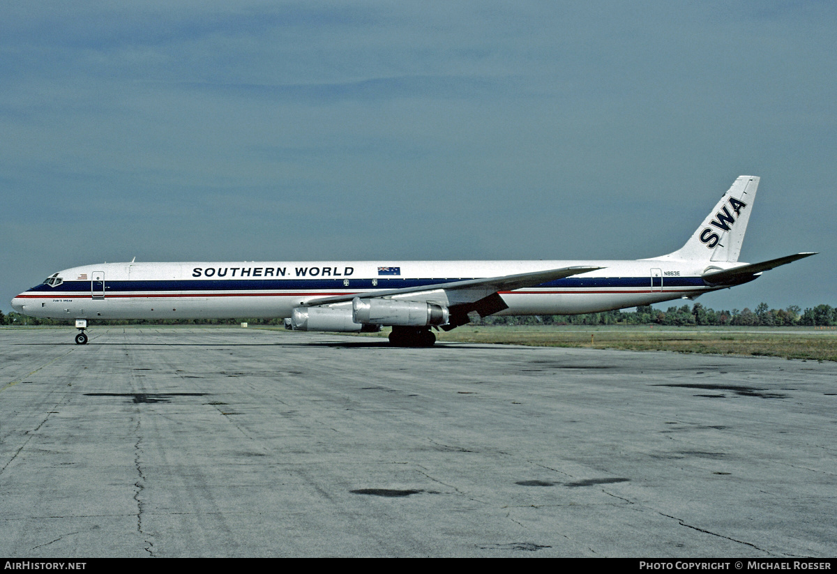 Aircraft Photo of N863E | McDonnell Douglas DC-8-63(F) | Southern World Airlines | AirHistory.net #435658