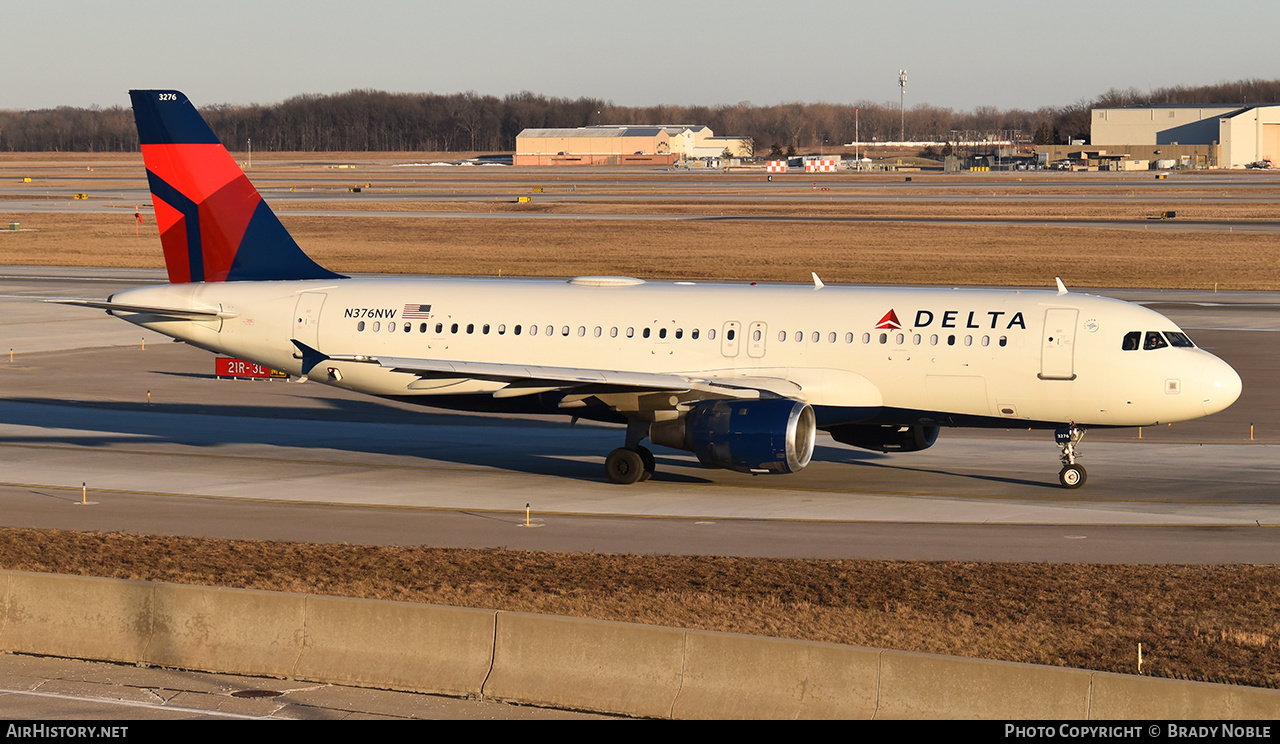 Aircraft Photo of N376NW | Airbus A320-212 | Delta Air Lines | AirHistory.net #435688