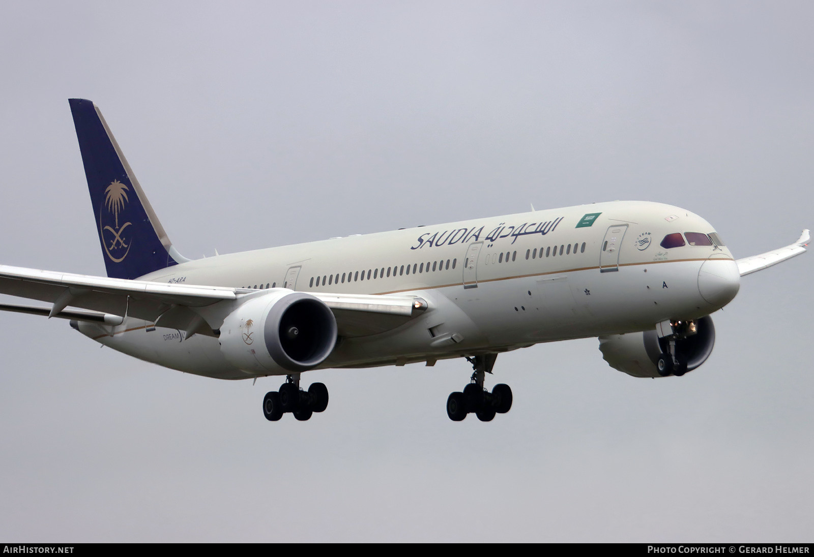 Aircraft Photo of HZ-ARA | Boeing 787-9 Dreamliner | Saudia - Saudi Arabian Airlines | AirHistory.net #435993