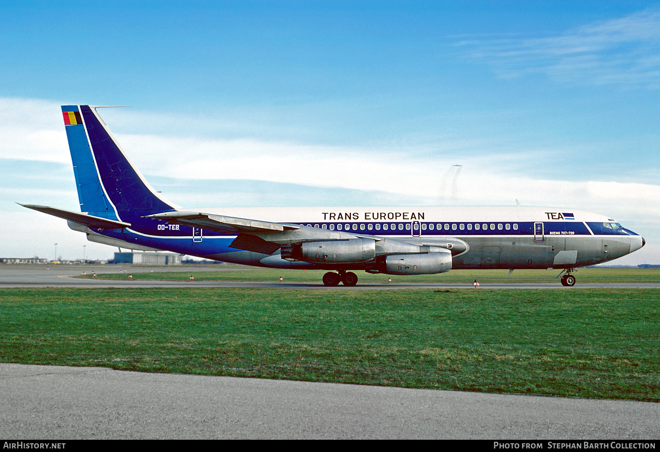 Aircraft Photo of OO-TEB | Boeing 720-048 | TEA - Trans European Airways | AirHistory.net #436079