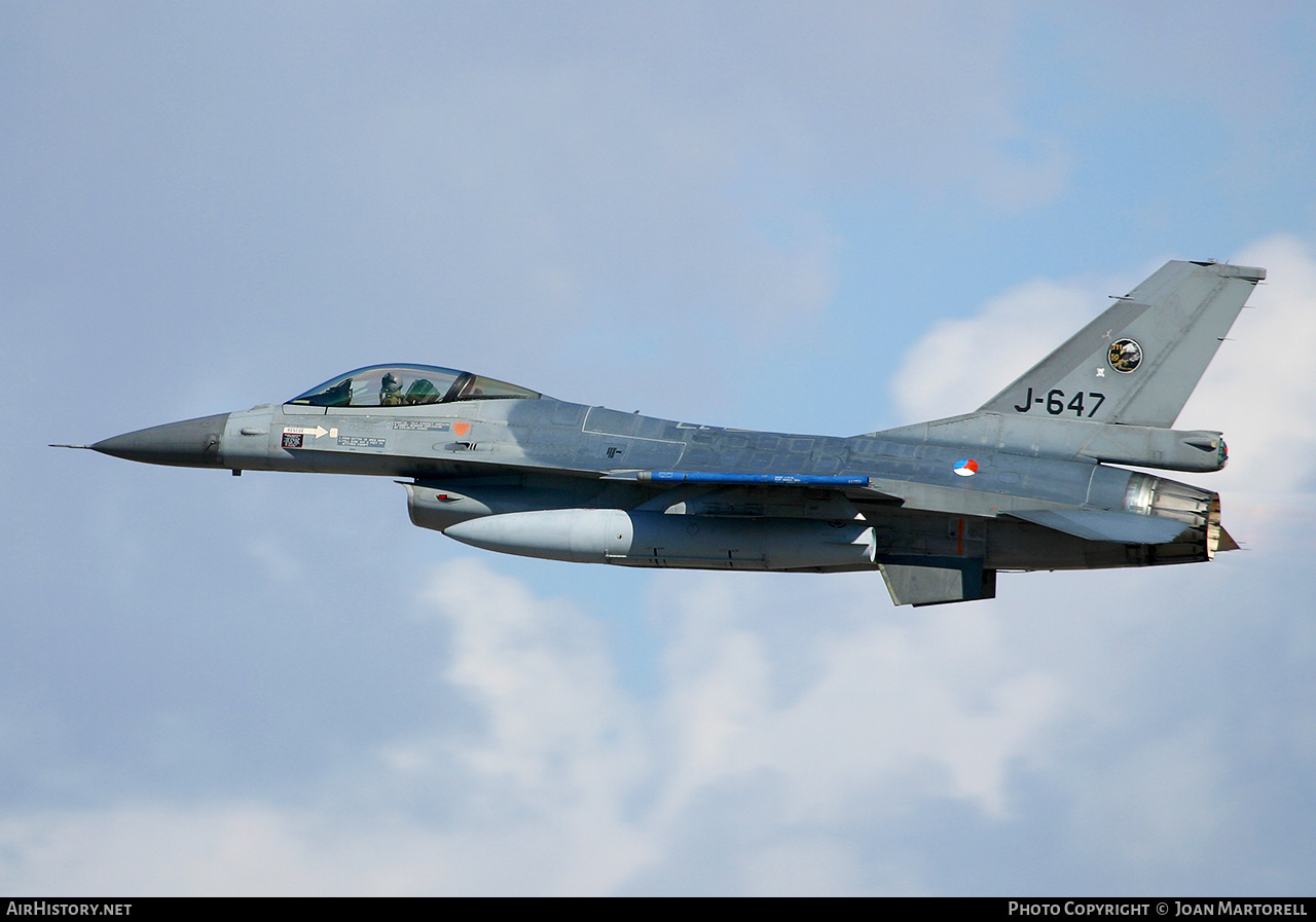 Aircraft Photo of J-647 | General Dynamics F-16AM Fighting Falcon | Netherlands - Air Force | AirHistory.net #436257