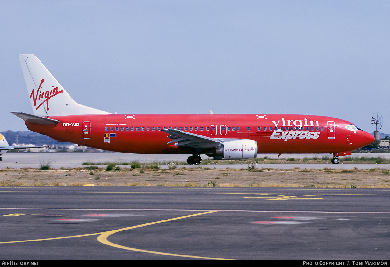 Aircraft Photo of OO-VJO | Boeing 737-4Y0 | Virgin Express | AirHistory.net #436394