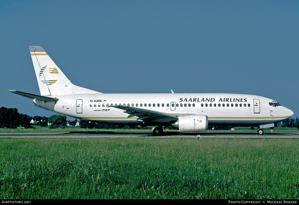 Aircraft Photo of D-AASL | Boeing 737-3M8 | Saarland Airlines | AirHistory.net #436444