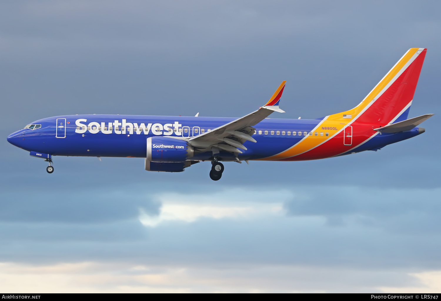 Aircraft Photo of N8800L | Boeing 737-8 Max 8 | Southwest Airlines | AirHistory.net #436483
