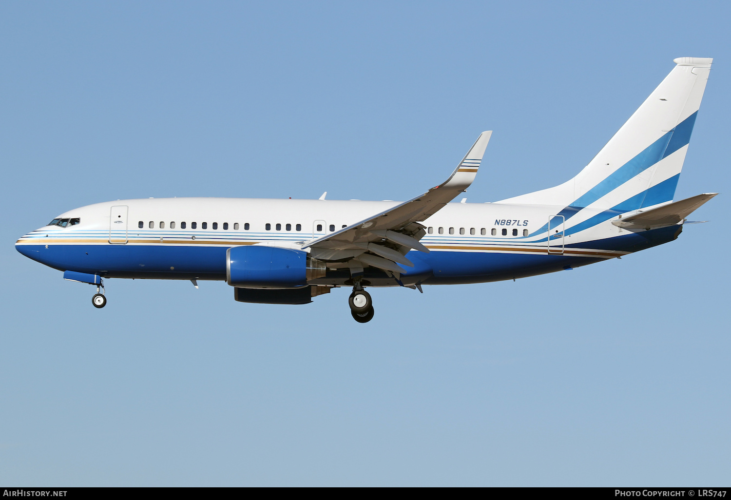 Aircraft Photo of N887LS | Boeing 737-74U BBJ | Las Vegas Sands | AirHistory.net #436501