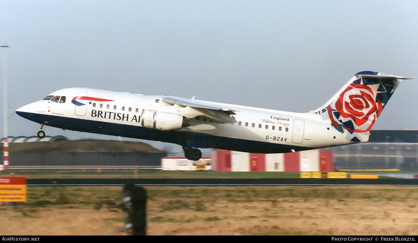 Aircraft Photo of G-BZAV | British Aerospace Avro 146-RJ100 | British Airways | AirHistory.net #436561