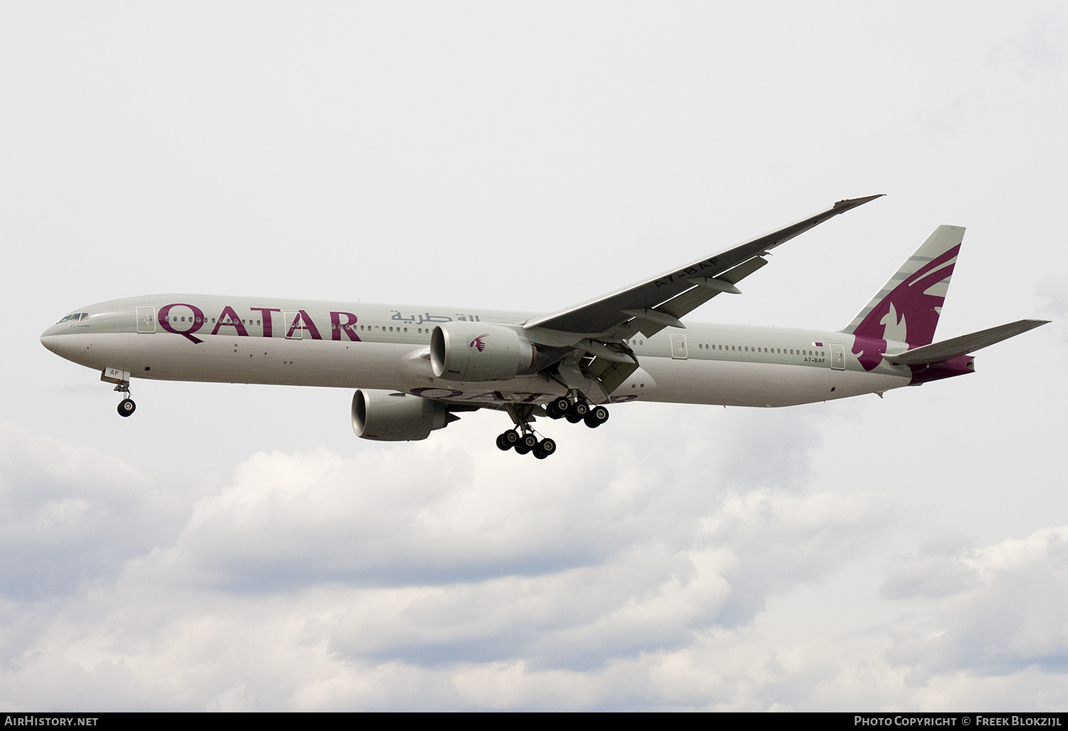 Aircraft Photo of A7-BAF | Boeing 777-3DZ/ER | Qatar Airways | AirHistory.net #436567
