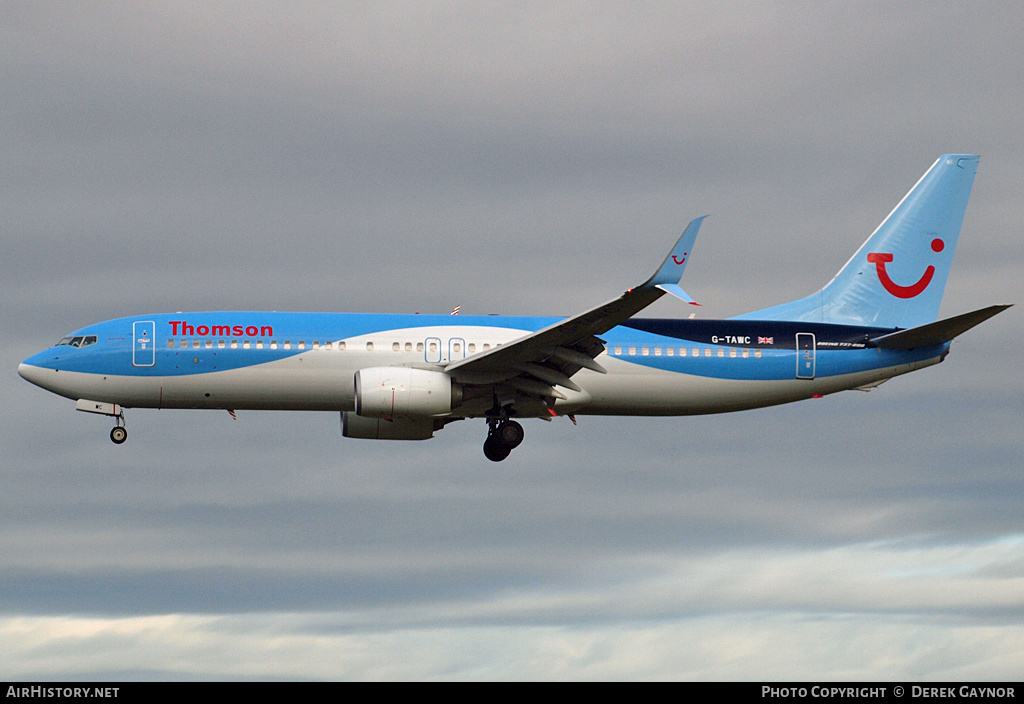 Aircraft Photo of G-TAWC | Boeing 737-8K5 | Thomson Airways | AirHistory.net #436576