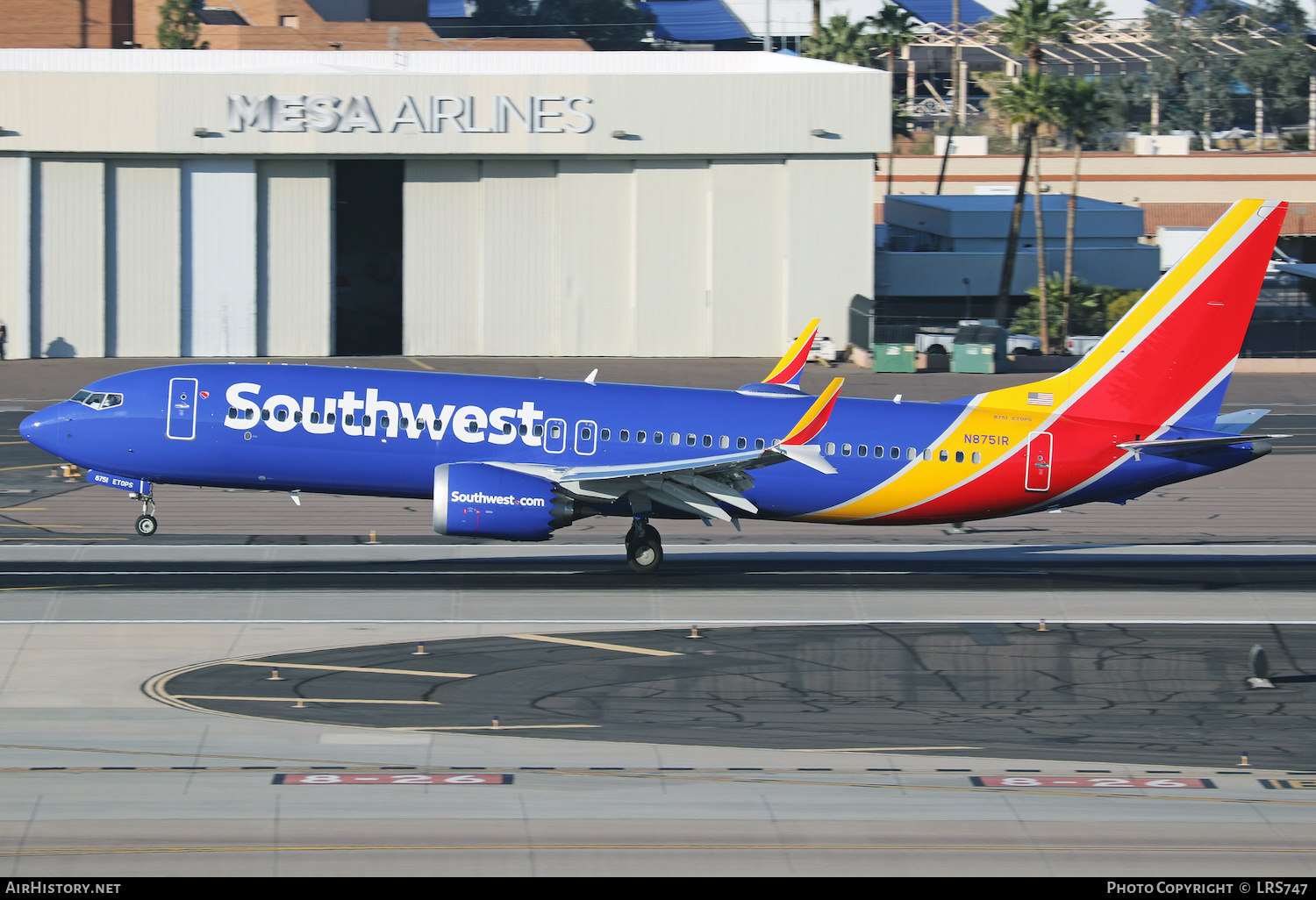 Aircraft Photo of N8751R | Boeing 737-8 Max 8 | Southwest Airlines | AirHistory.net #436775
