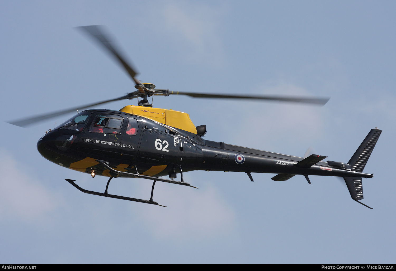 Aircraft Photo of ZJ262 | Eurocopter AS-350BB Squirrel HT1 | UK - Air Force | AirHistory.net #436883