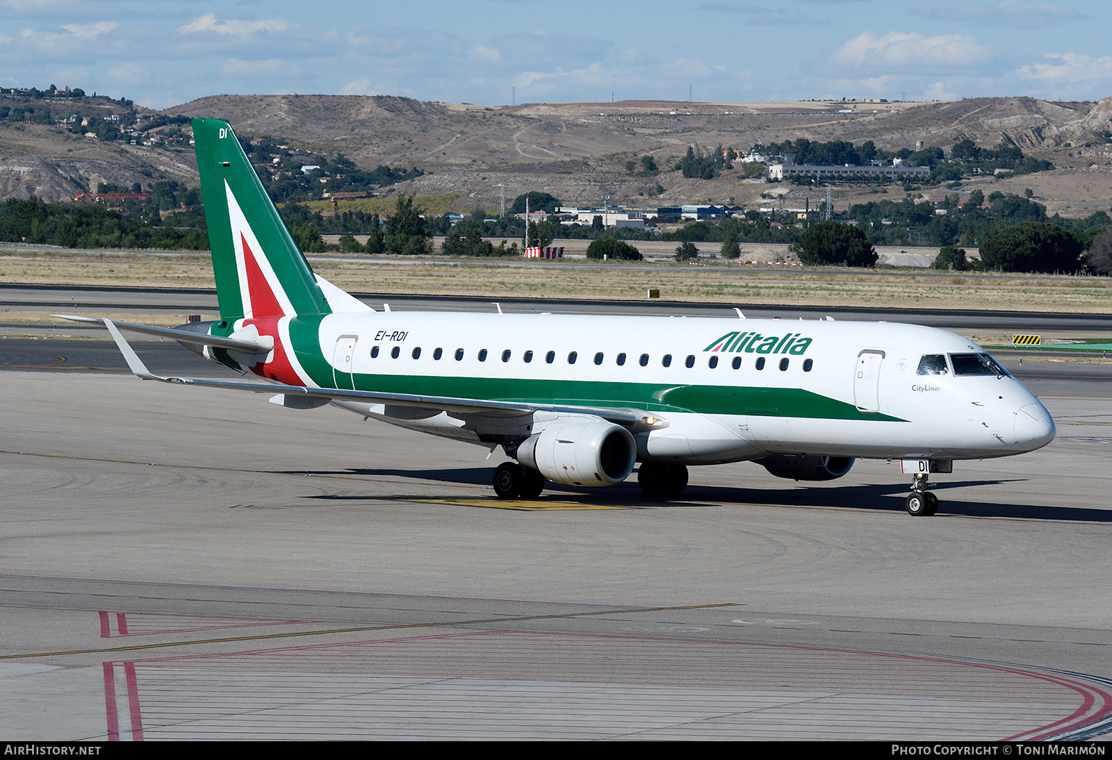 Aircraft Photo of EI-RDI | Embraer 175STD (ERJ-170-200STD) | Alitalia CityLiner | AirHistory.net #437022