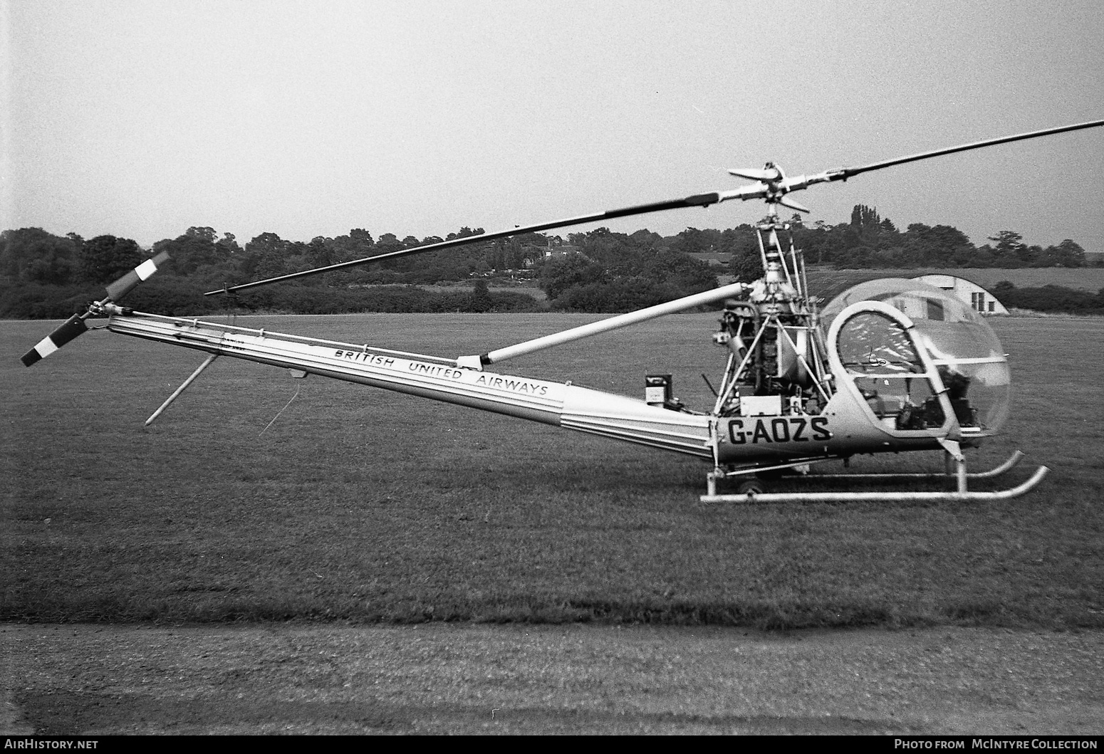 Aircraft Photo of G-AOZS | Hiller UH-12C | British United Airways - BUA | AirHistory.net #437057