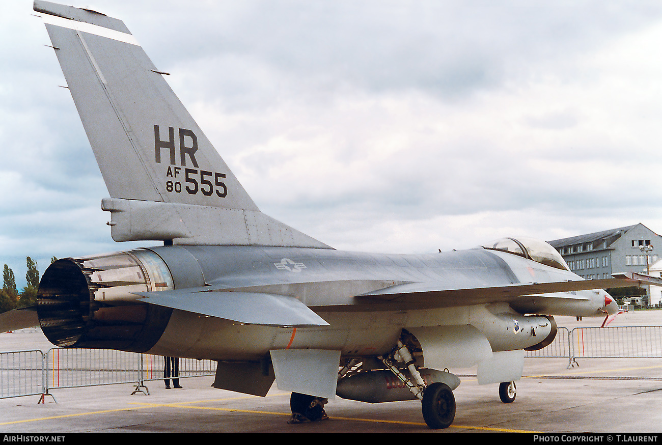 Aircraft Photo of 80-0555 / AF 80555 | General Dynamics F-16A Fighting Falcon | USA - Air Force | AirHistory.net #437090