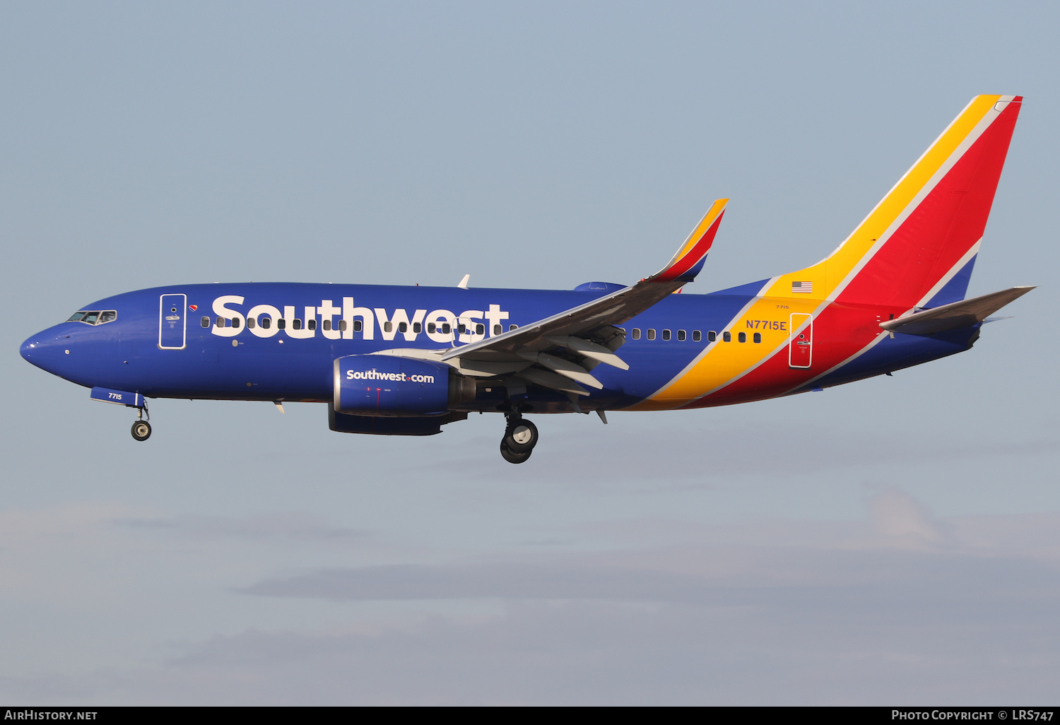 Aircraft Photo of N7715E | Boeing 737-7BD | Southwest Airlines | AirHistory.net #437126
