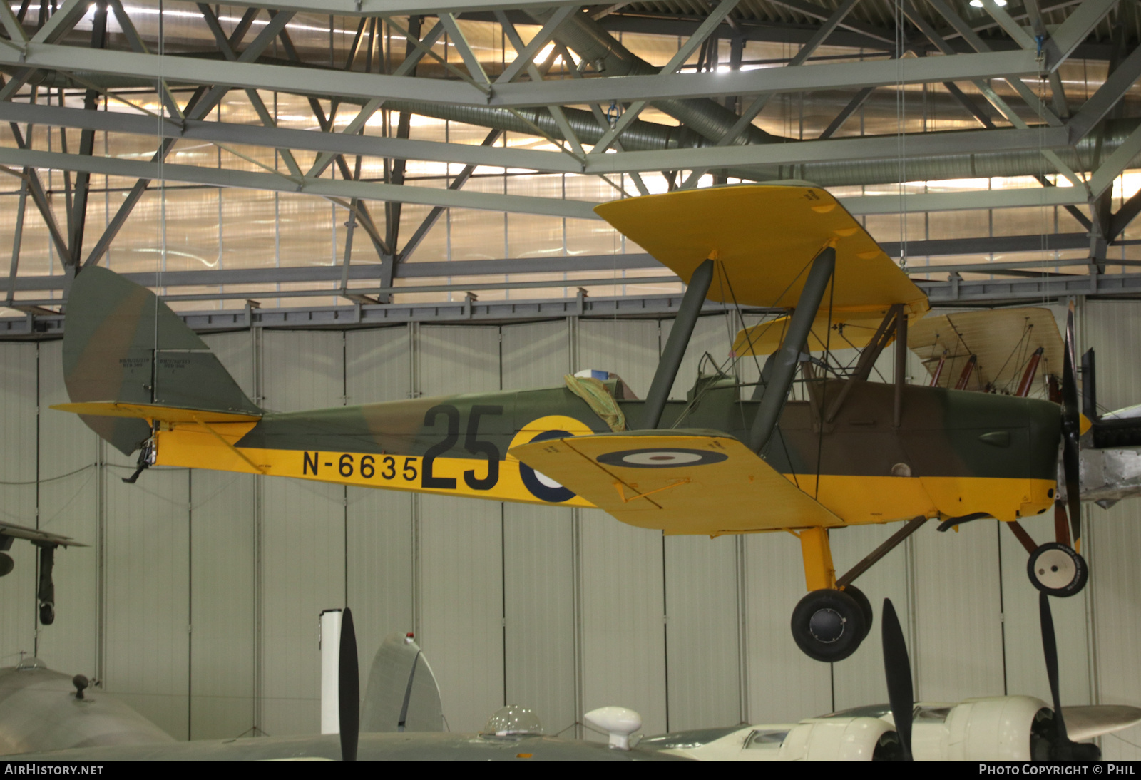 Aircraft Photo of N6635 | De Havilland D.H. 82A Tiger Moth II | UK - Air Force | AirHistory.net #437150
