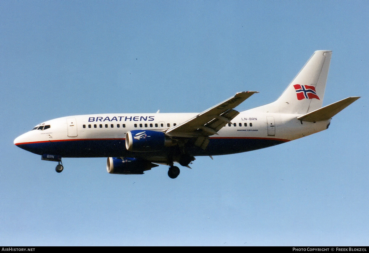 Aircraft Photo of LN-BRN | Boeing 737-505 | Braathens | AirHistory.net #437236