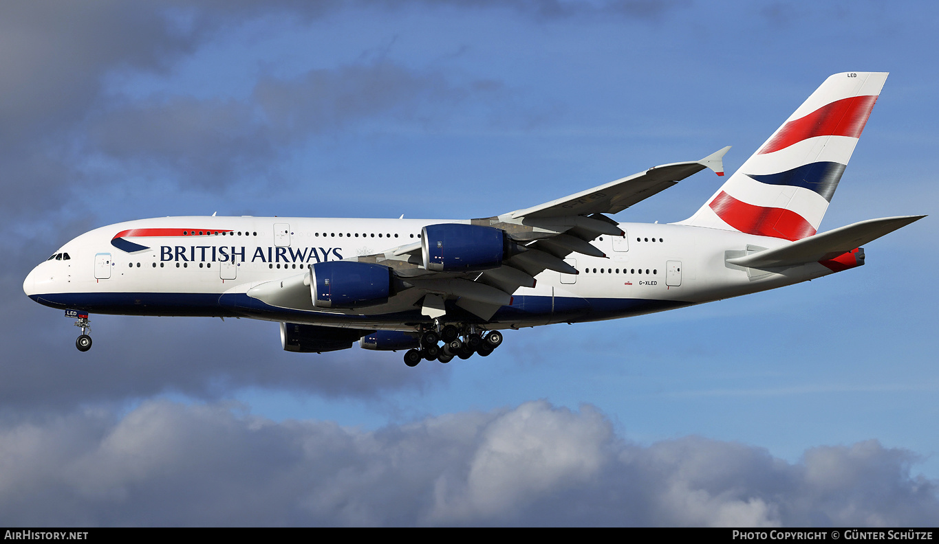 Aircraft Photo of G-XLED | Airbus A380-841 | British Airways | AirHistory.net #437296