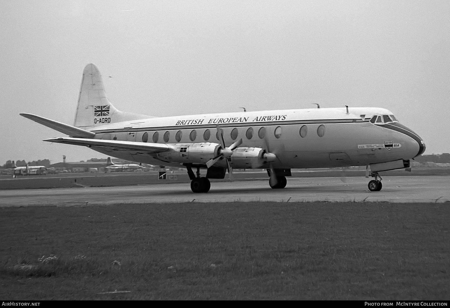 Aircraft Photo of G-AORD | Vickers 802 Viscount | BEA - British European Airways | AirHistory.net #437364