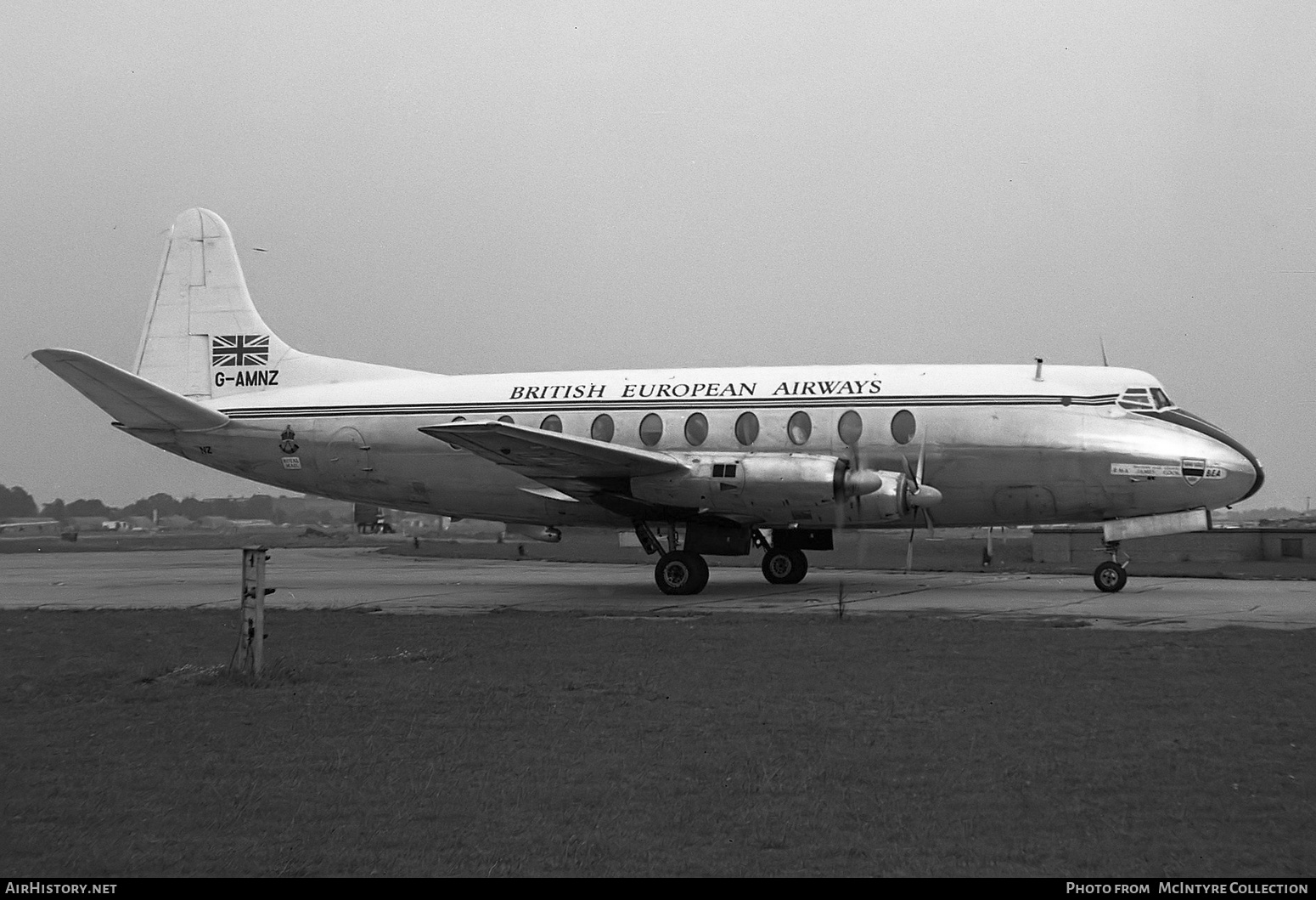 Aircraft Photo of G-AMNZ | Vickers 701 Viscount | BEA - British European Airways | AirHistory.net #437368