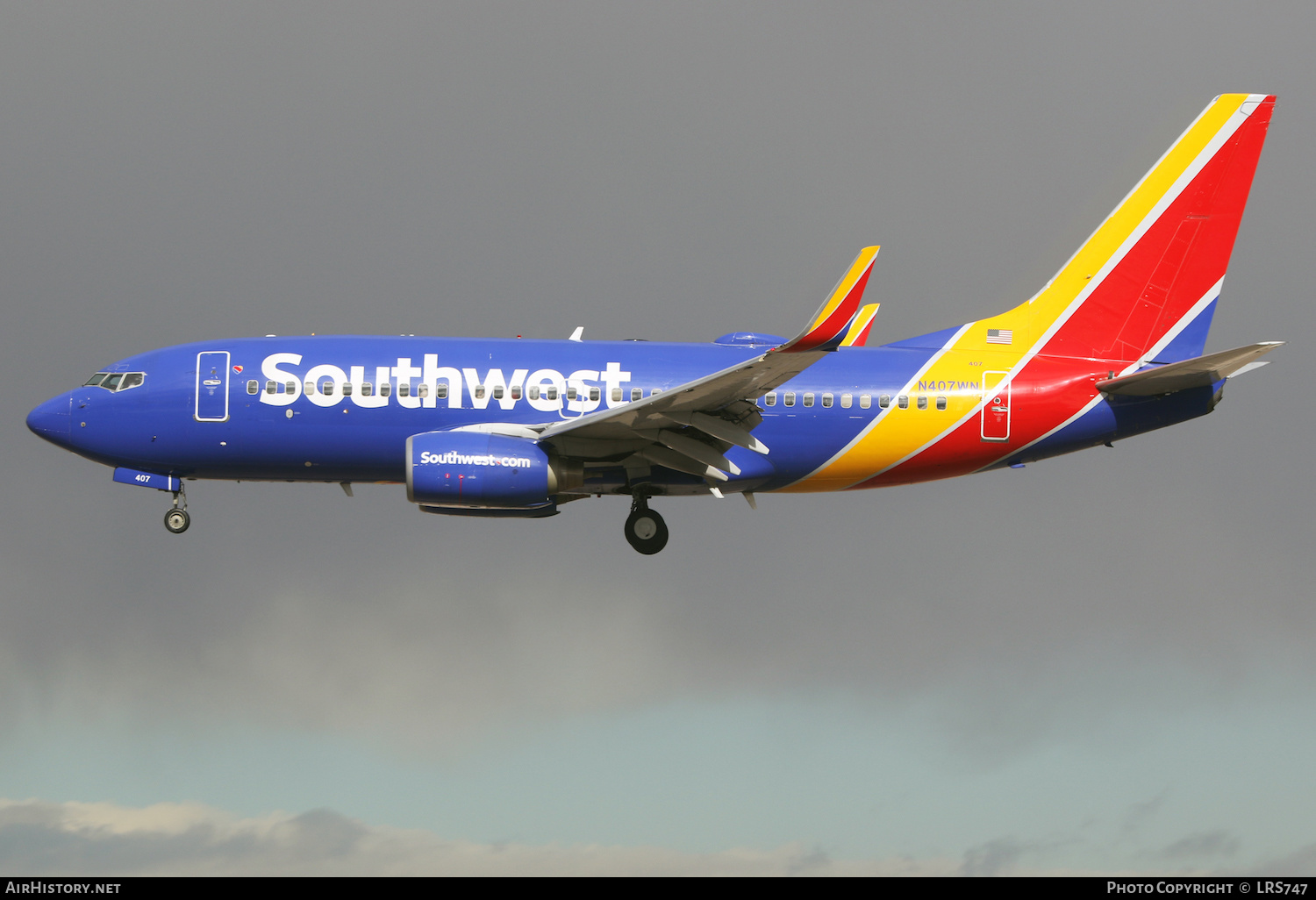 Aircraft Photo of N407WN | Boeing 737-7H4 | Southwest Airlines | AirHistory.net #437444