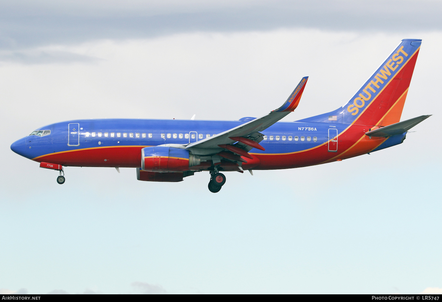 Aircraft Photo of N7736A | Boeing 737-7BD | Southwest Airlines | AirHistory.net #437474