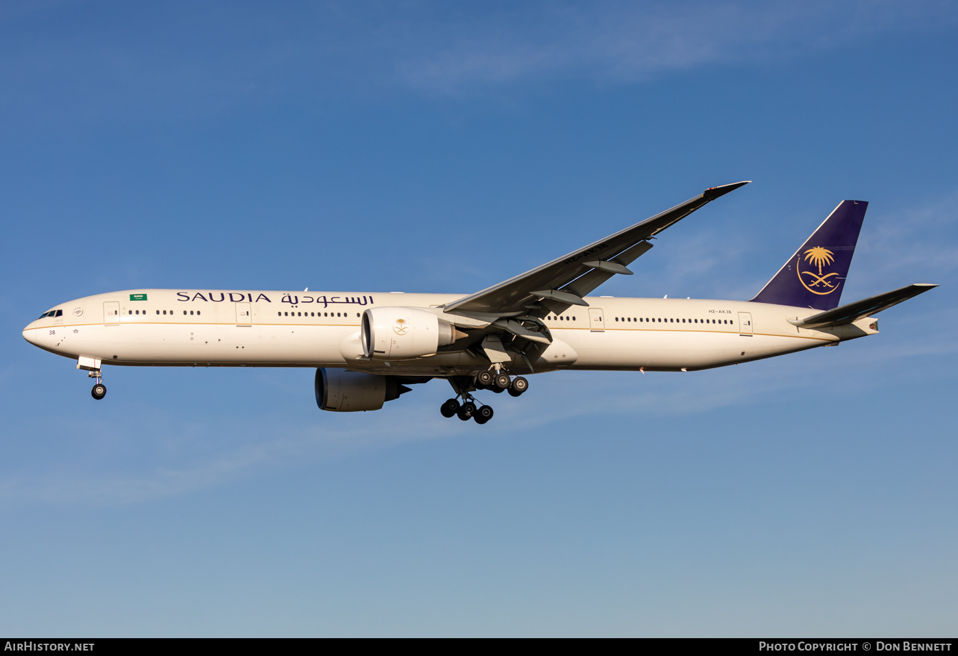 Aircraft Photo of HZ-AK38 | Boeing 777-300/ER | Saudia - Saudi Arabian Airlines | AirHistory.net #437483