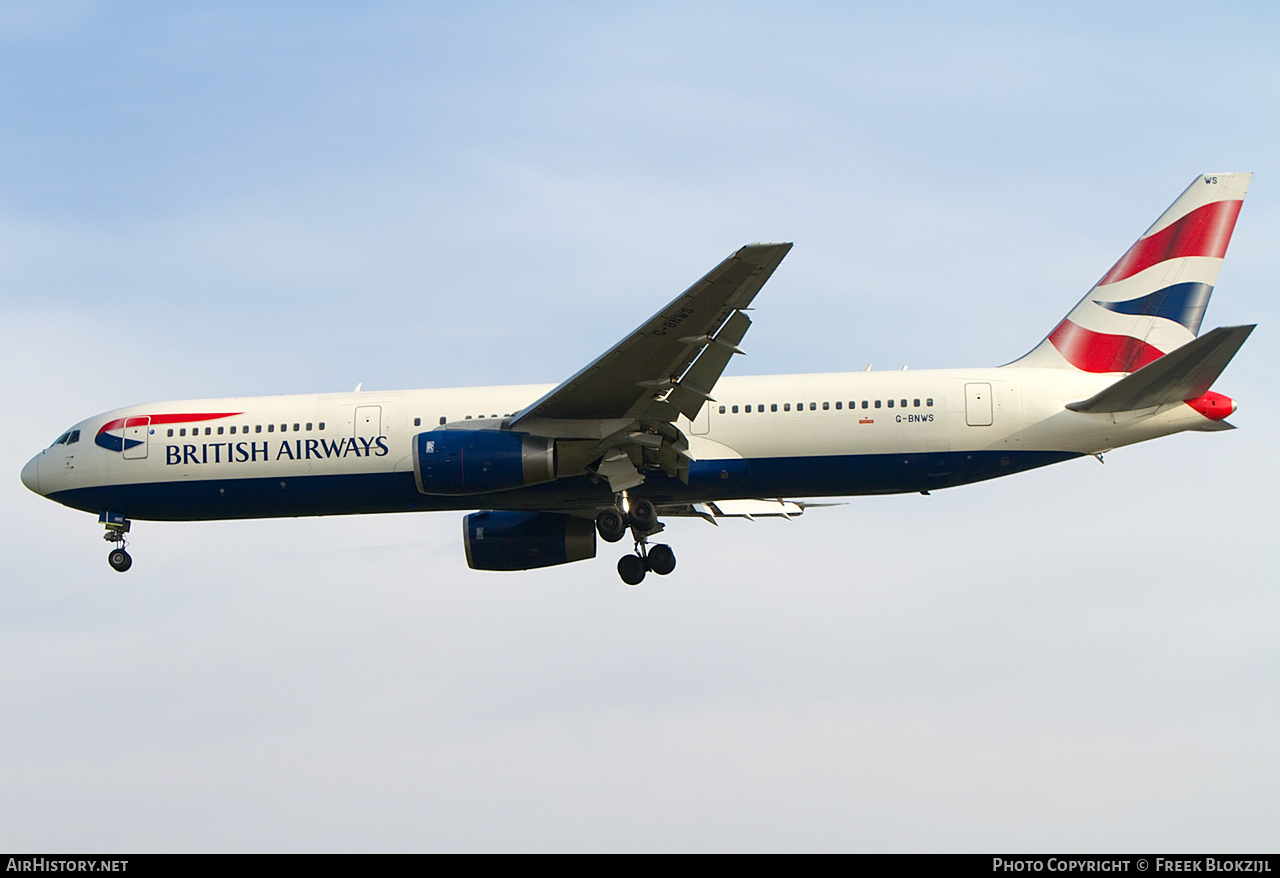 Aircraft Photo of G-BNWS | Boeing 767-336/ER | British Airways | AirHistory.net #437615