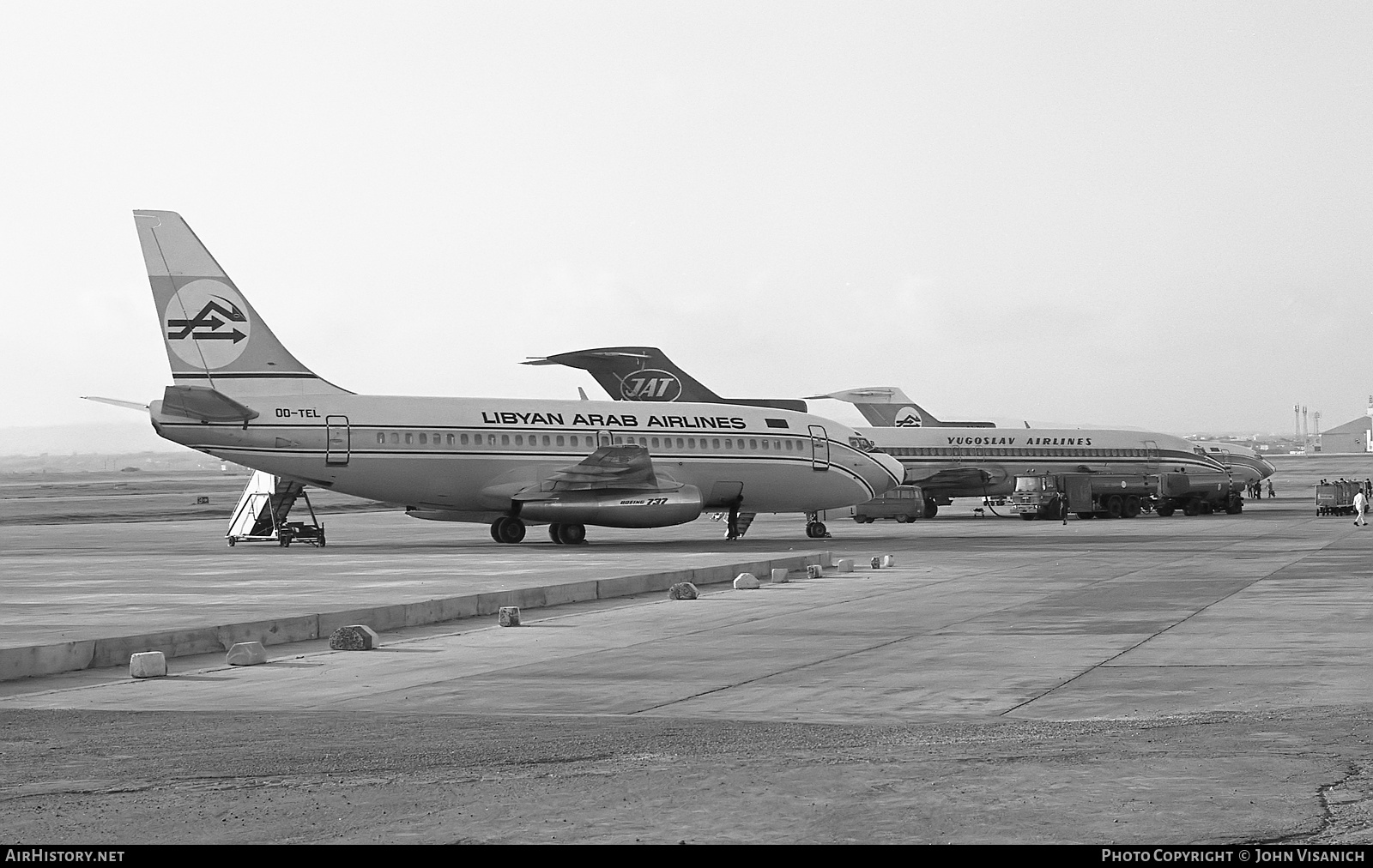 Aircraft Photo of OO-TEL | Boeing 737-2M8/Adv | Libyan Arab Airlines | AirHistory.net #437782